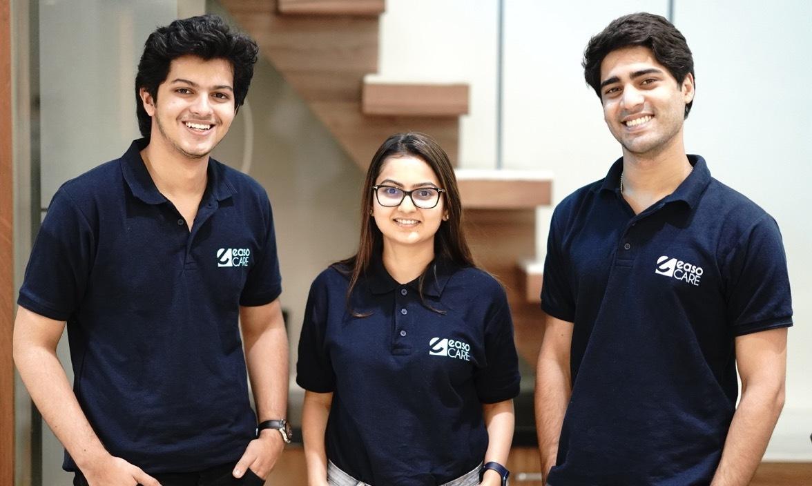 I, Yaaresh and Aditi - my cofounders at Easocare